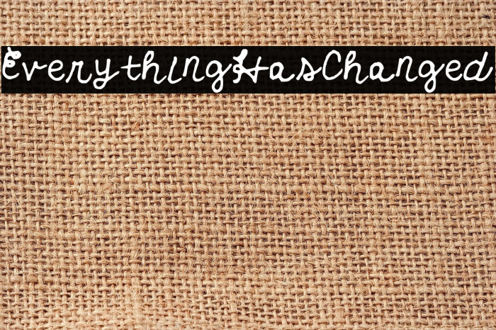EverythingHasChanged Font examples