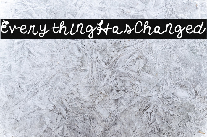 EverythingHasChanged Font examples