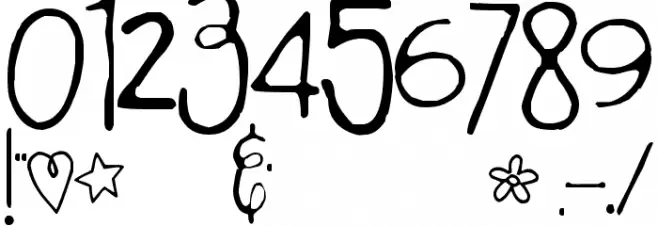 Everytime I Miss You Font OTHER CHARS