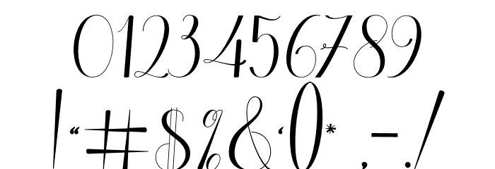 EverytimeScript Font OTHER CHARS