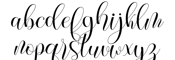 EverytimeScript Font LOWERCASE