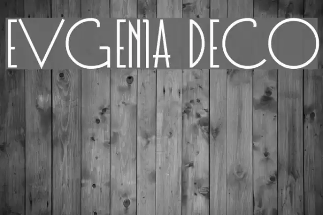 Evgenia Deco Font examples