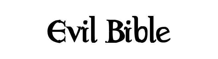 Evil Bible  Frei Schriftart Herunterladen