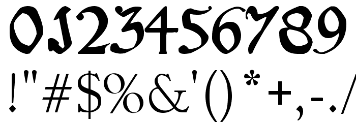 Evil Bible Font OTHER CHARS