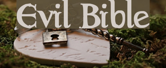 Evil Bible Font examples