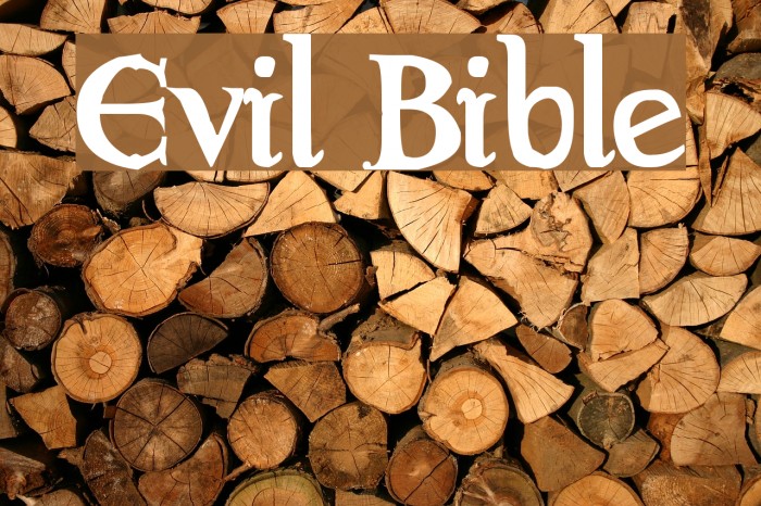 Evil Bible Font examples
