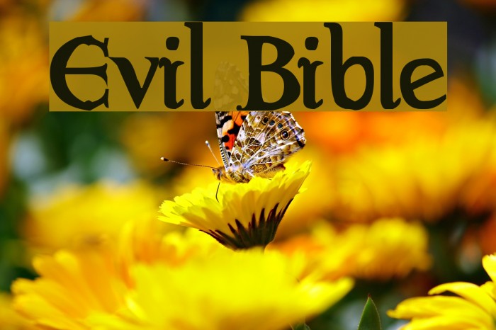 Evil Bible Font examples