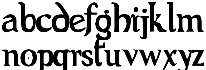 Evil Bible Font LOWERCASE