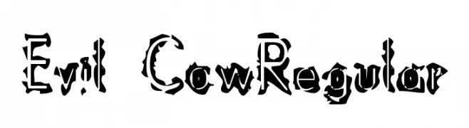 Evil CowRegular  Frei Schriftart Herunterladen