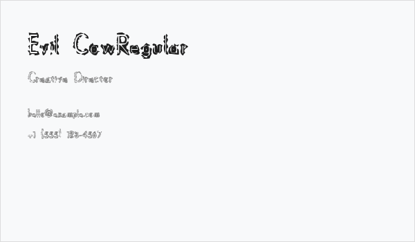 Evil CowRegular Business Card