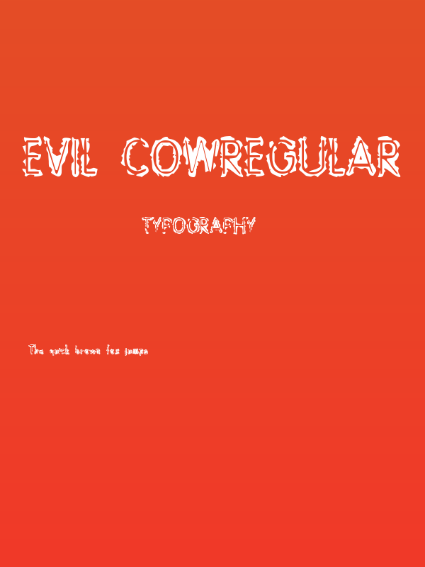 Evil CowRegular Poster