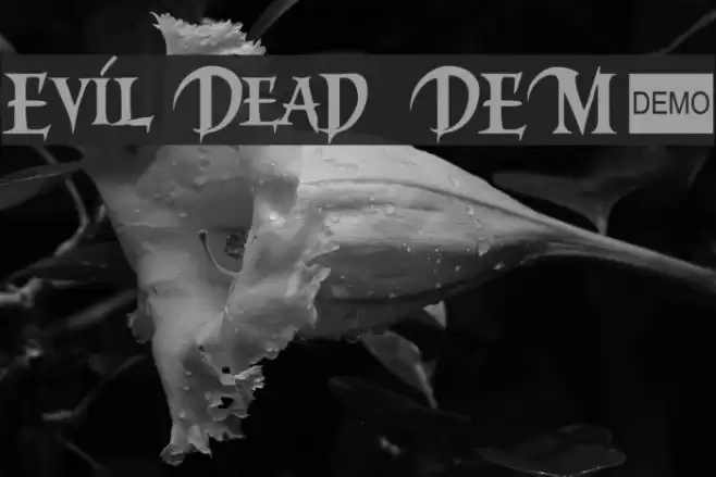 Evil Dead 3 DEMO Шрифта examples