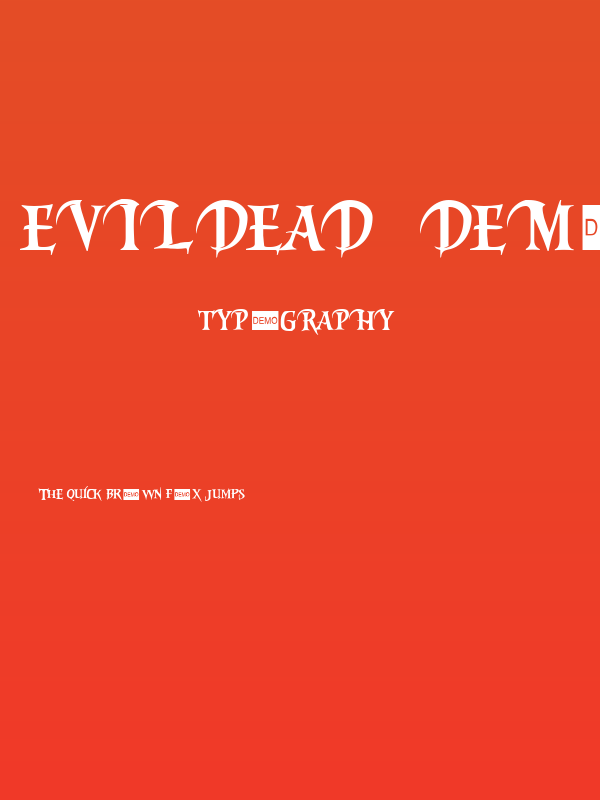 Evil Dead 3 DEMO Poster