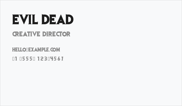 Evil Dead Business Card