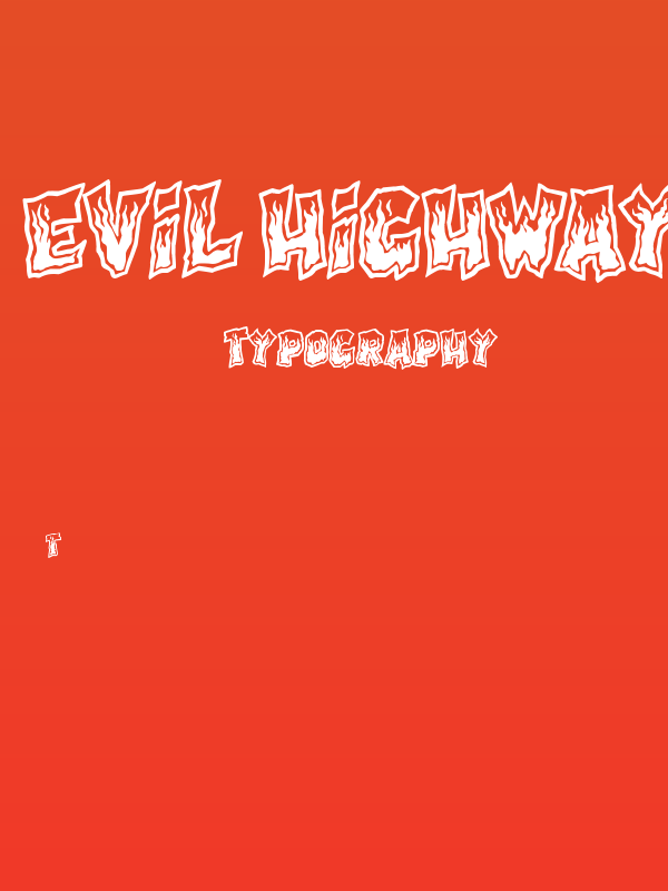 Evil Highway Poster