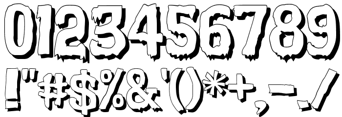 Evil Of Frankenstein Shadow Font OTHER CHARS