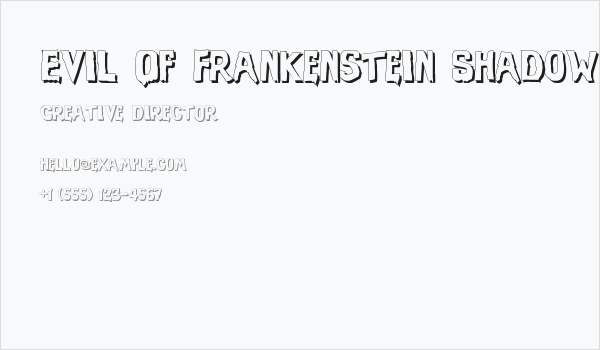 Evil Of Frankenstein Shadow Business Card