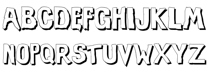 Evil Of Frankenstein Shadow Font LOWERCASE