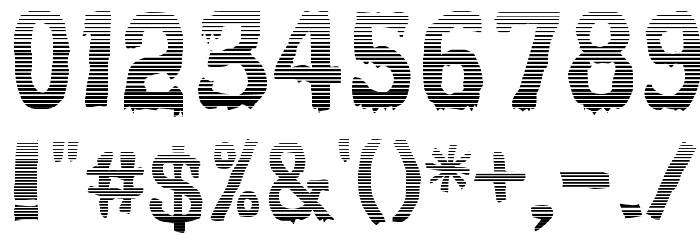 Evil Of Frankenstein Stripped Font OTHER CHARS