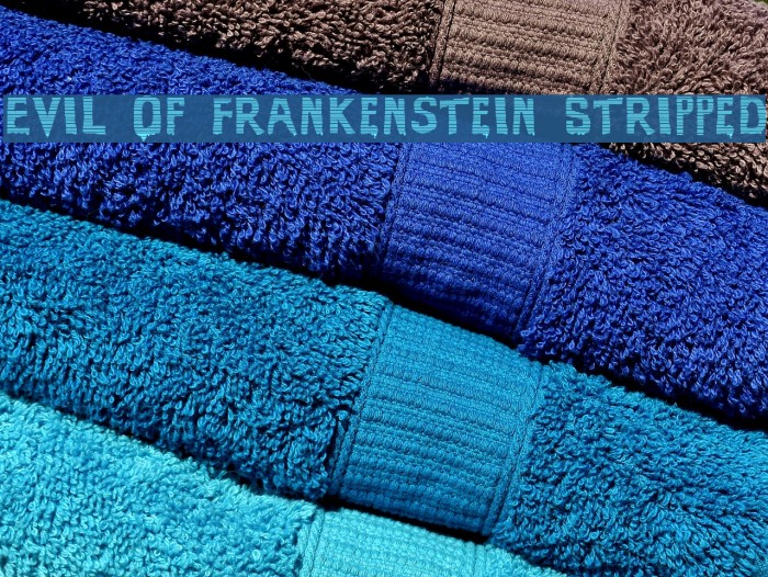 Evil Of Frankenstein Stripped Font examples