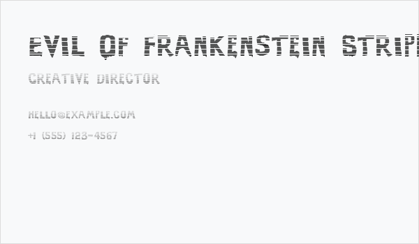 Evil Of Frankenstein Stripped Business Card
