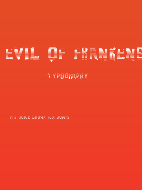 Evil Of Frankenstein Stripped Poster