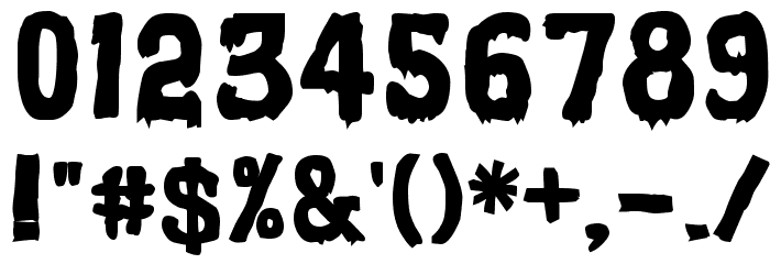 Evil Of Frankenstein UltraBlack Font OTHER CHARS