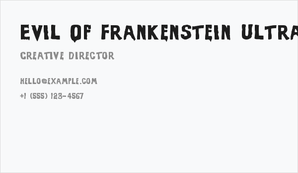 Evil Of Frankenstein UltraBlack Business Card