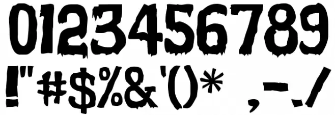 Evil Of Frankenstein Font OTHER CHARS