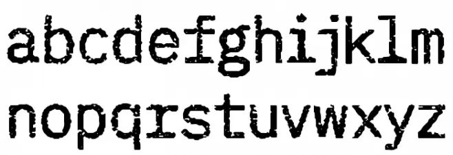 Evil Typewriter Font Litere mici
