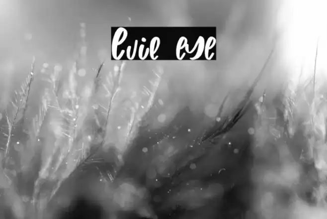 Evil eye Font examples