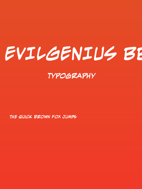 EvilGenius BB Bold Poster