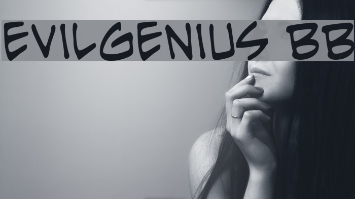 EvilGenius BB Font examples