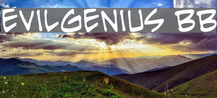 EvilGenius BB Font examples