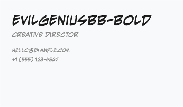 EvilGeniusBB-Bold Business Card