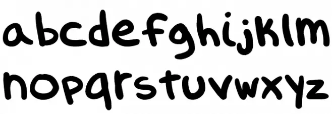EvilSporkGirl Font Litere mici
