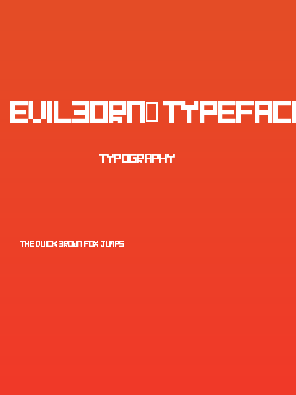 Evilborn-Typeface Poster