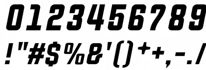 Evogria Italic Font OTHER CHARS