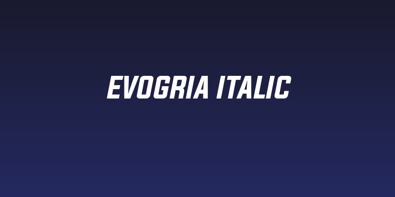 Evogria Italic Social Header
