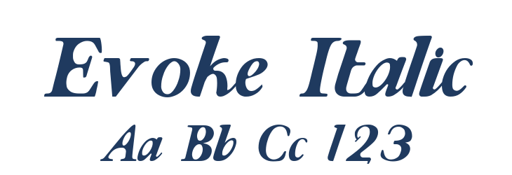 Evoke Italic Font Preview