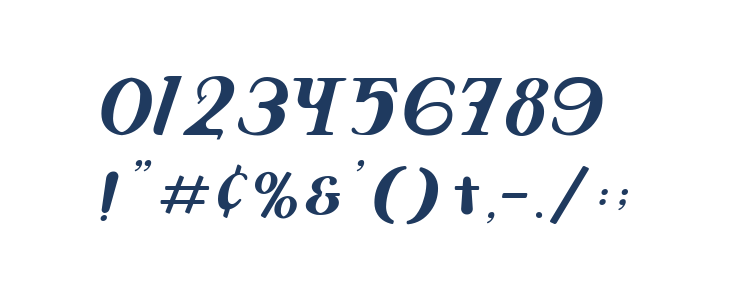 Evoke Italic Other Characters