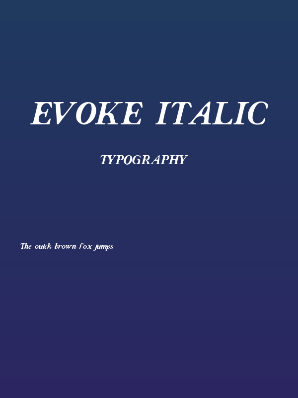 Evoke Italic Poster