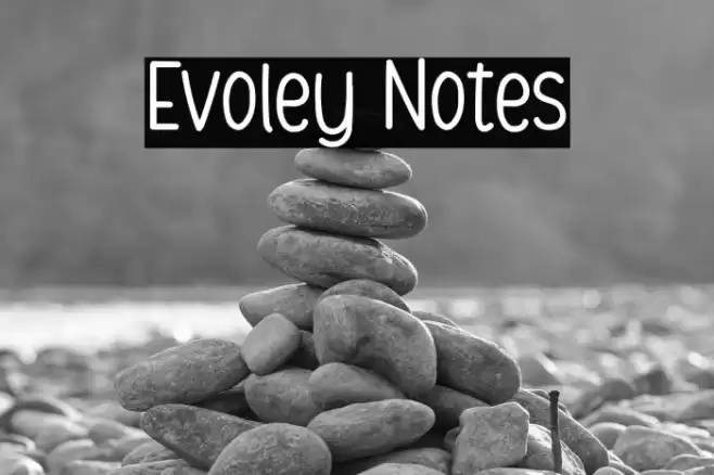 Evoley Notes Font examples