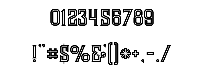 Evolve Inline Font OTHER CHARS