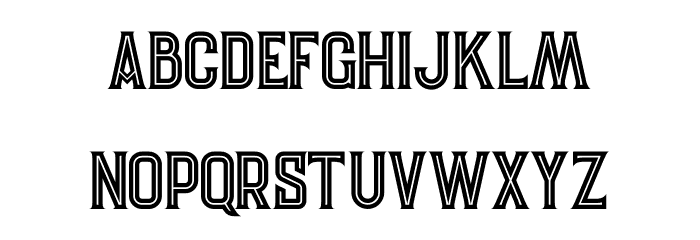 Evolve Inline Font LOWERCASE