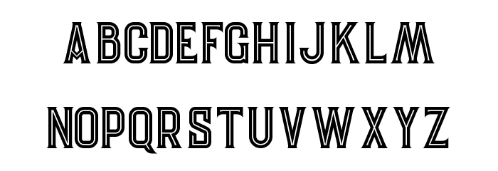 Evolve Inline Font LOWERCASE