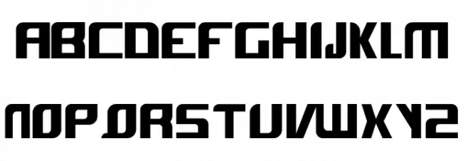Evolved Шрифта ВЕРХНИЙ