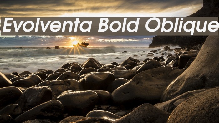Evolventa Bold Oblique Font examples