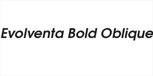 Evolventa Bold Oblique Logo