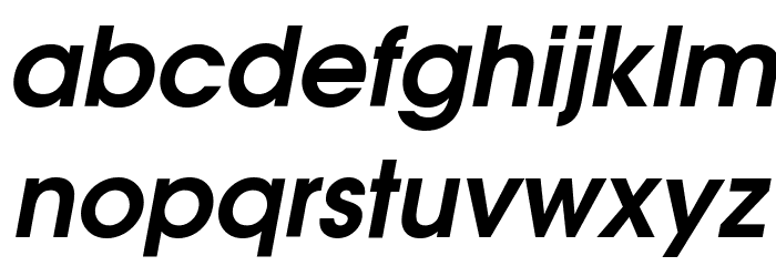 Evolventa Bold Oblique Font LOWERCASE